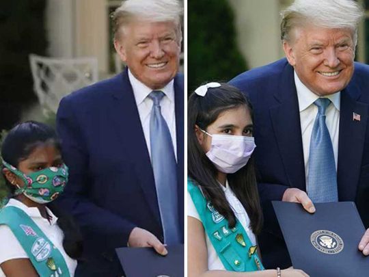 Donald Trump honored a 10-year-old Indian-American girl.
