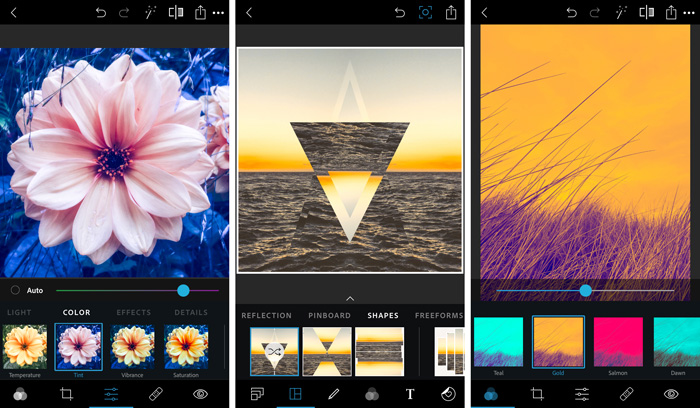 Adobe Photoshop Camera App available on smartphone