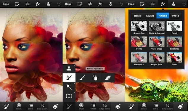 Adobe Photoshop Camera App available on smartphone