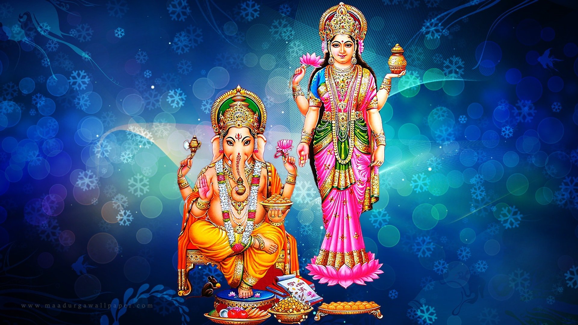 Goddess Lakshmi and Lord Ganesha
