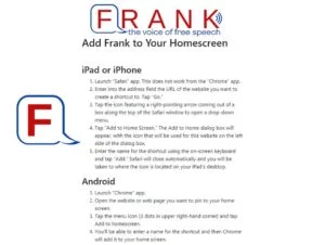 add frankspeech to homescreen