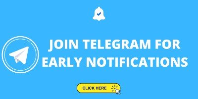 JOIN TELEGRAM FOR EARLY NOTIFICATIONS