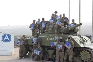Mike Lindell gifts salvation army pillows to US army pictures