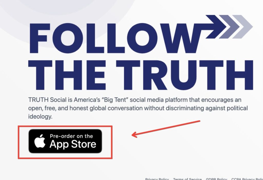 truth social app store