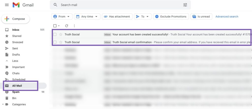 Truth Social verification Email pc
