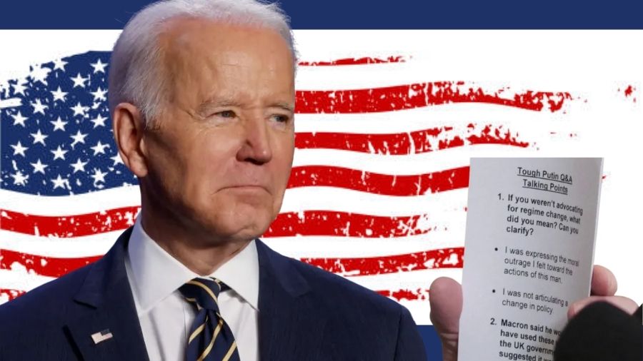 Joe Biden Caught Using Note Cards During Speech To Answer Questions
