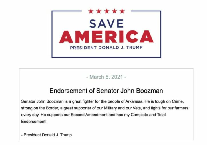 Trump's endorsement of John Boozman