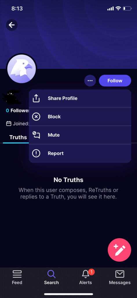 Truth Social Features - Block