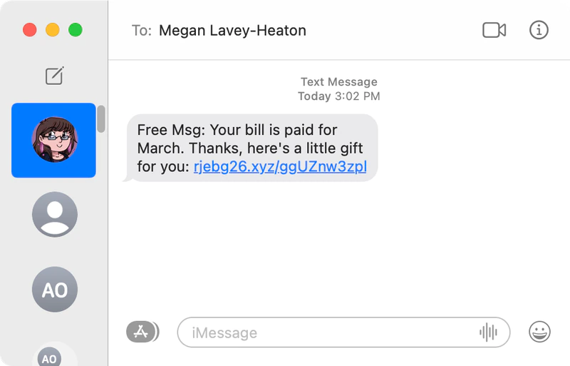 T-Mobile Scam message