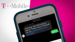 T-Mobile scam group text (Free message Your bill is paid for March)
