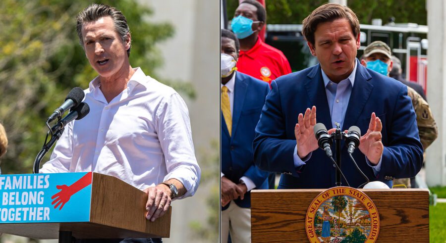 Gavin Newsom vs rondesantis