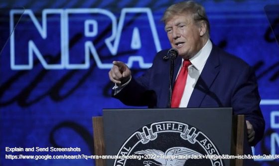 Trump at NRA annual meeting 2022 