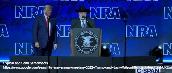 NRA annual meeting 2022 Trump and Jack Wilson 
