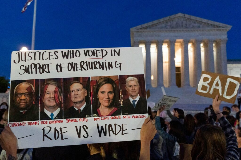 Justices who voted in support of overturning Roe vs. Wade