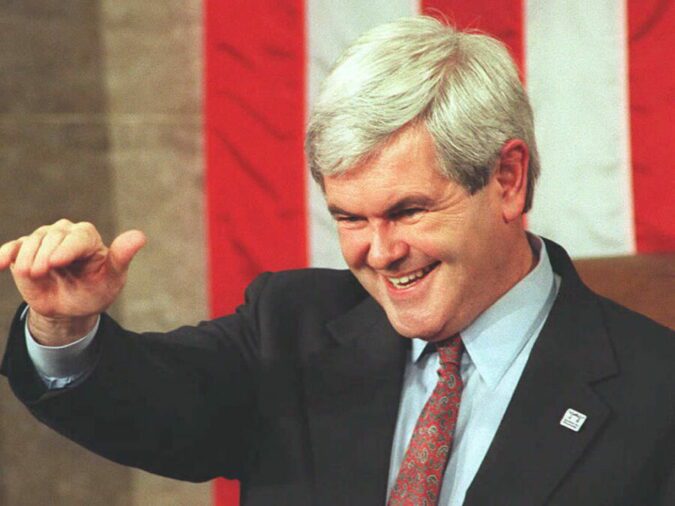 Newly elected Republican Speaker of the House Newt