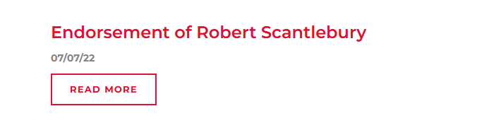 Robert Scantlebury endorsement by Donald Trump