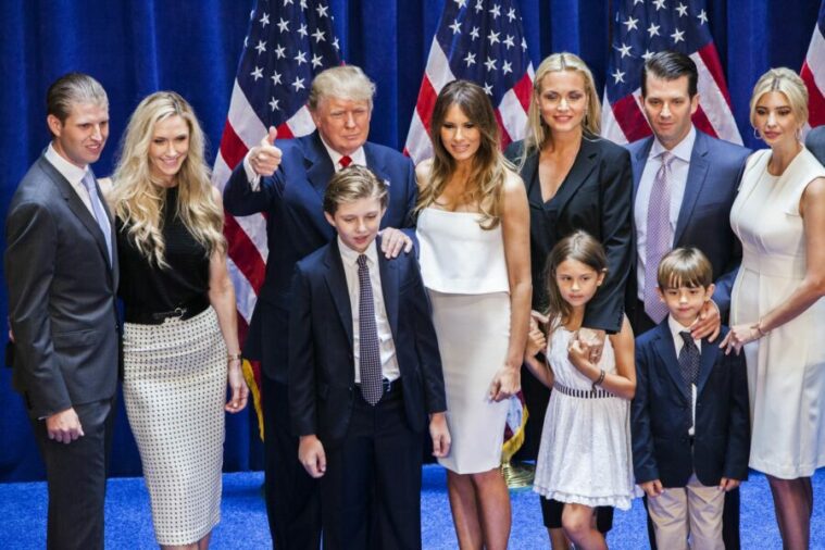 Triston Trump with his family