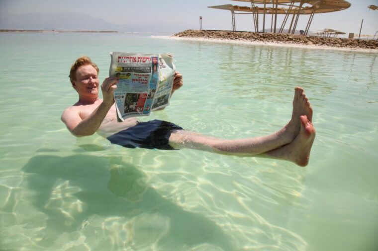 Conan Swim in the dead sea