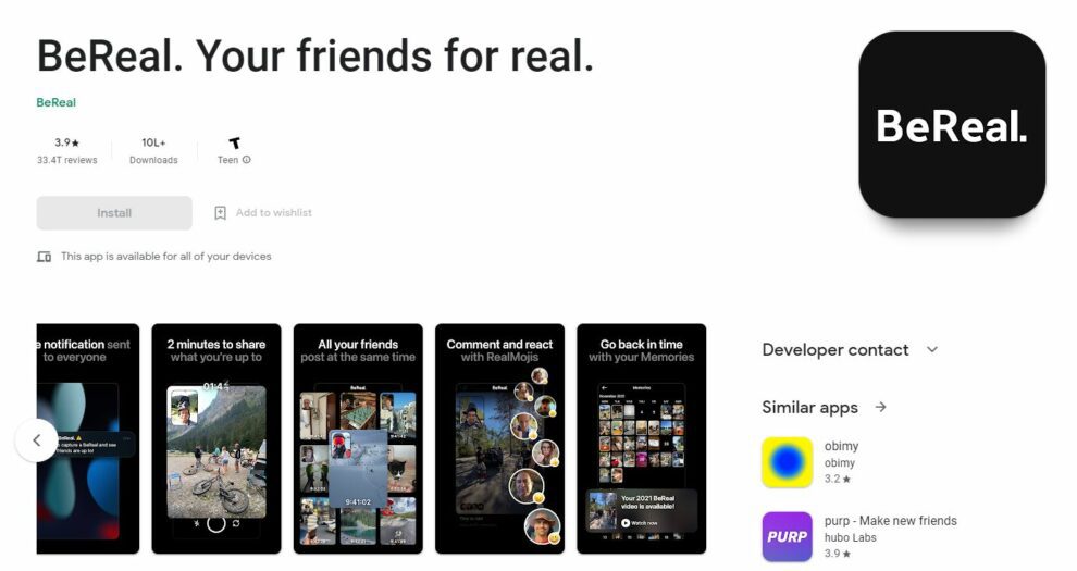 BeReal Social Media - The Latest Buzzy Photo Sharing App