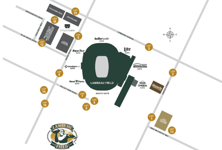 Lambeau Field Official Parking