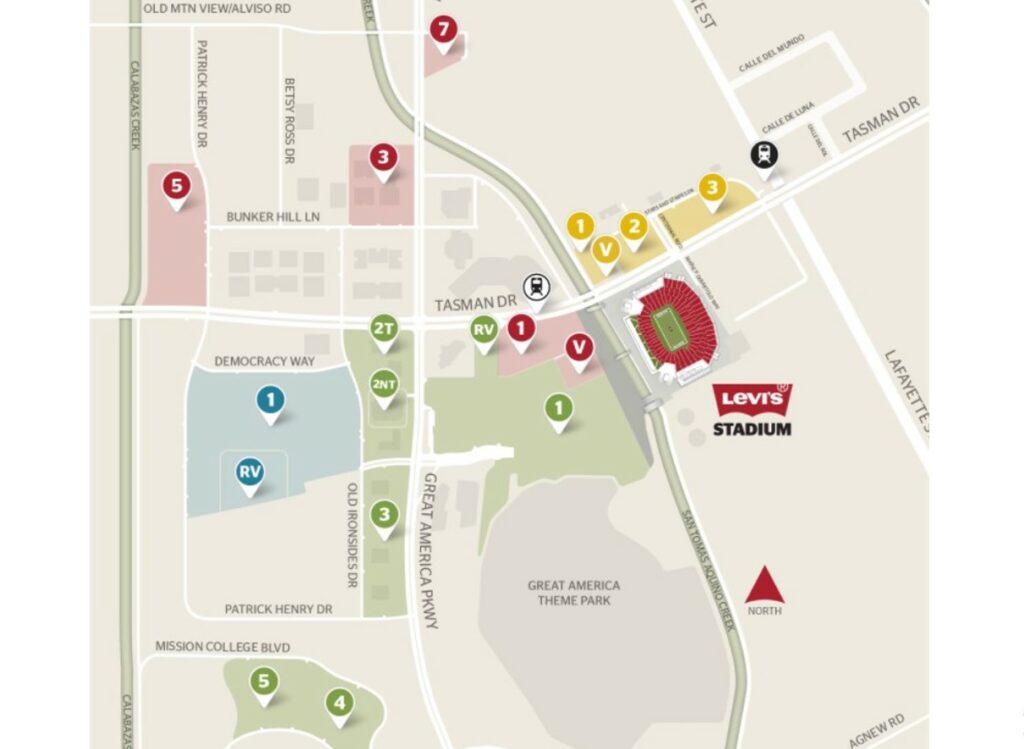 Levi’s Stadium Parking Map