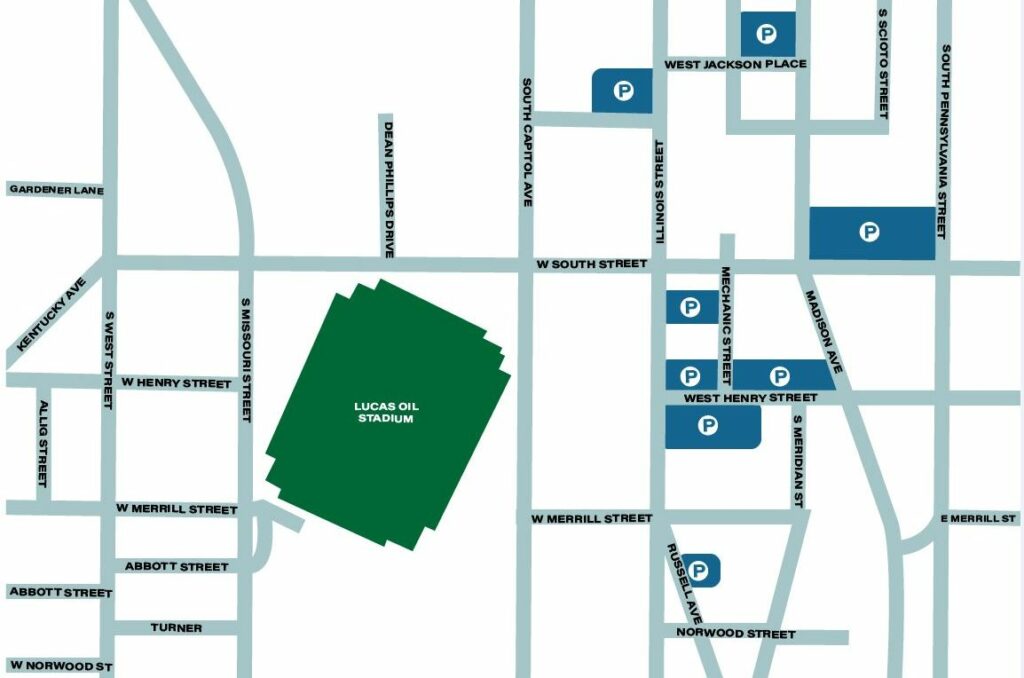 Lucas Oil Stadium Parking Map