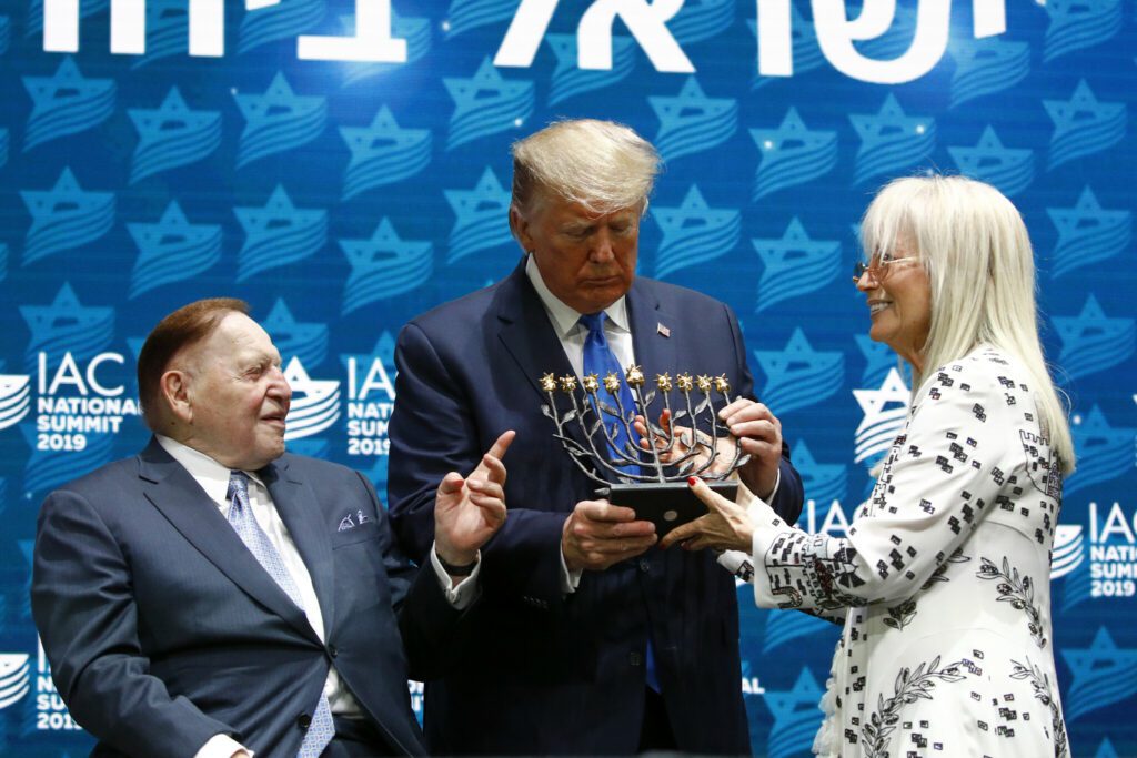 Donald Trump, Miriam Adelson, Sheldon Adelson