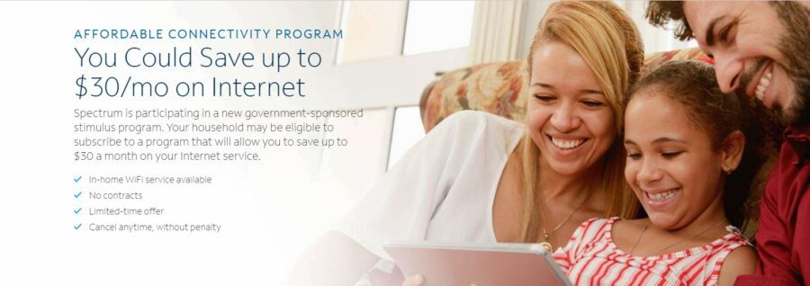 Spectrum Affordable Connectivity Program Homepage