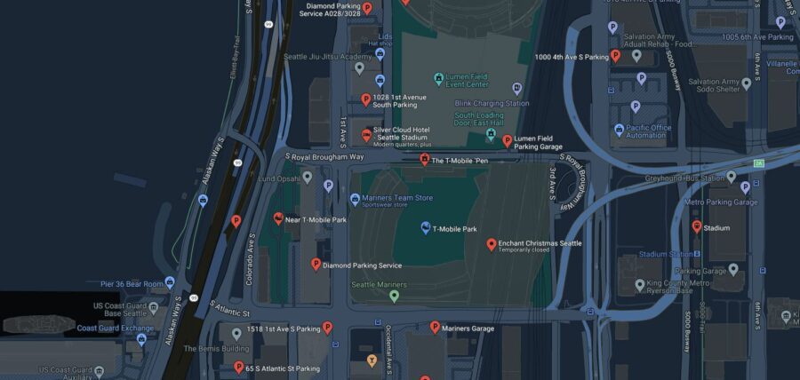 T-Mobile Park Parking Map