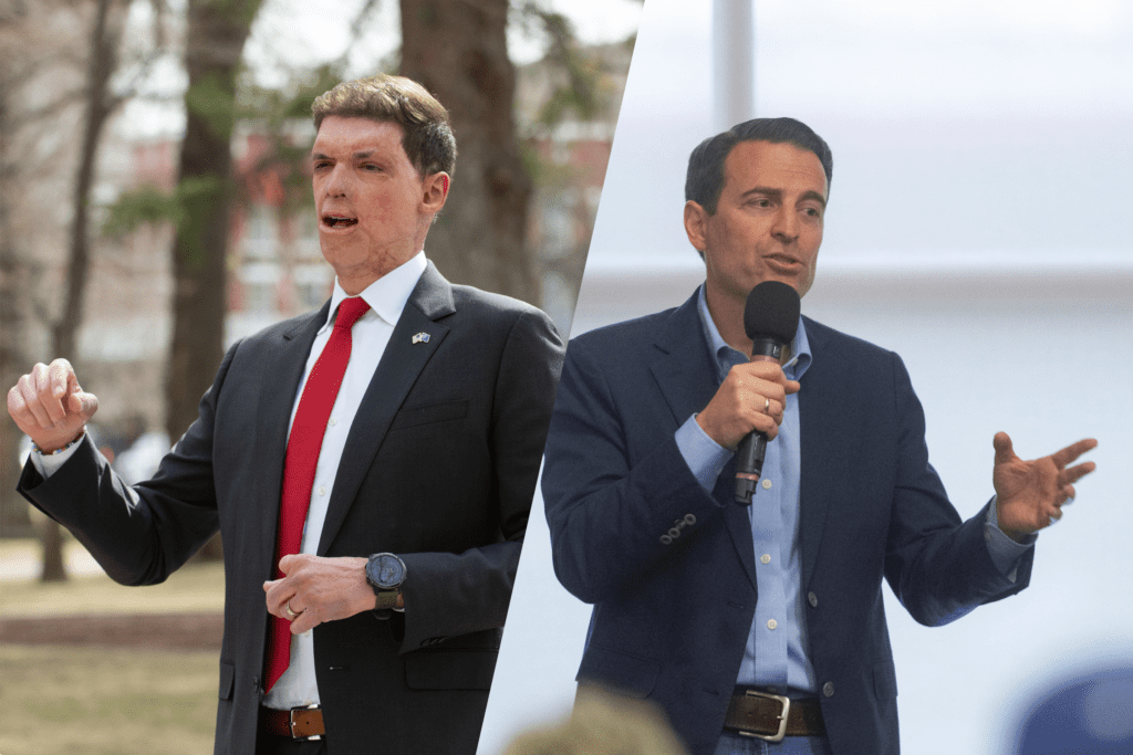 Who is Adam Laxalt running against? 