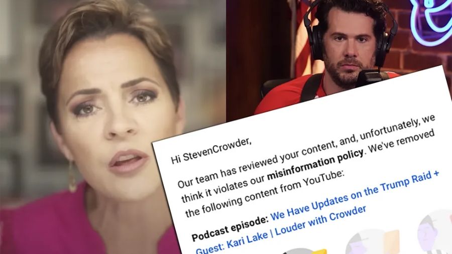 YouTube Censored Steven Crowder Interview with Kari Lake