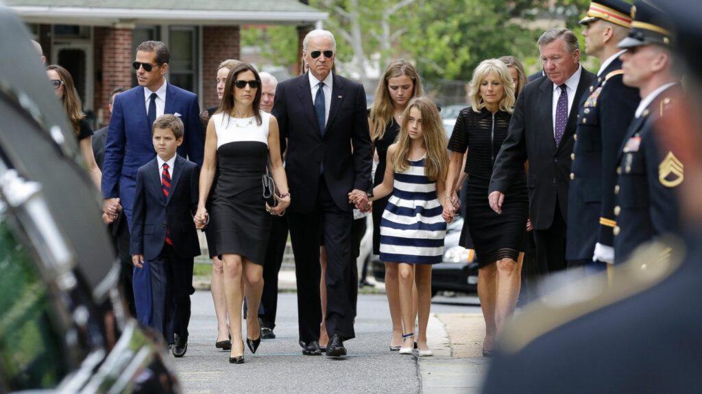 Beau Biden Funeral - Hallie Biden with Joe, and her daughter