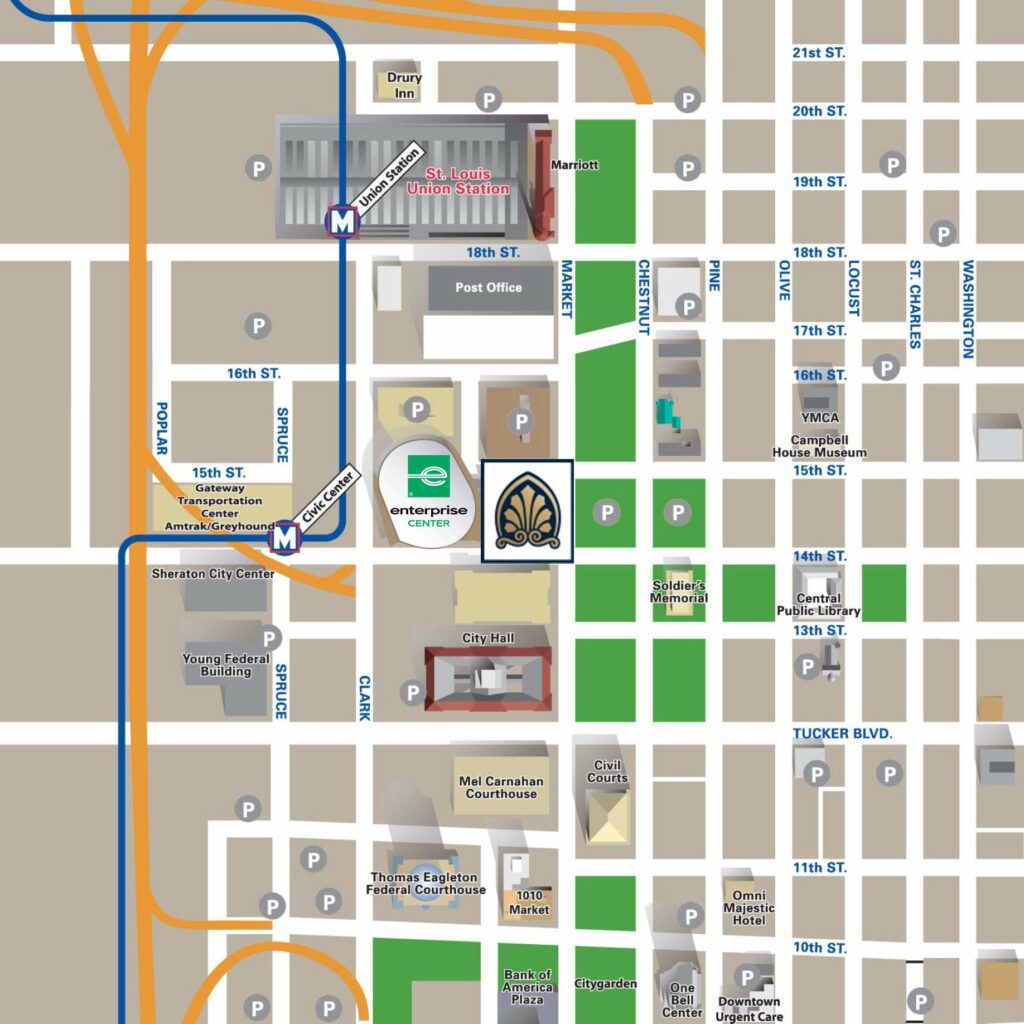 Enterprise Center Official Parking Map
