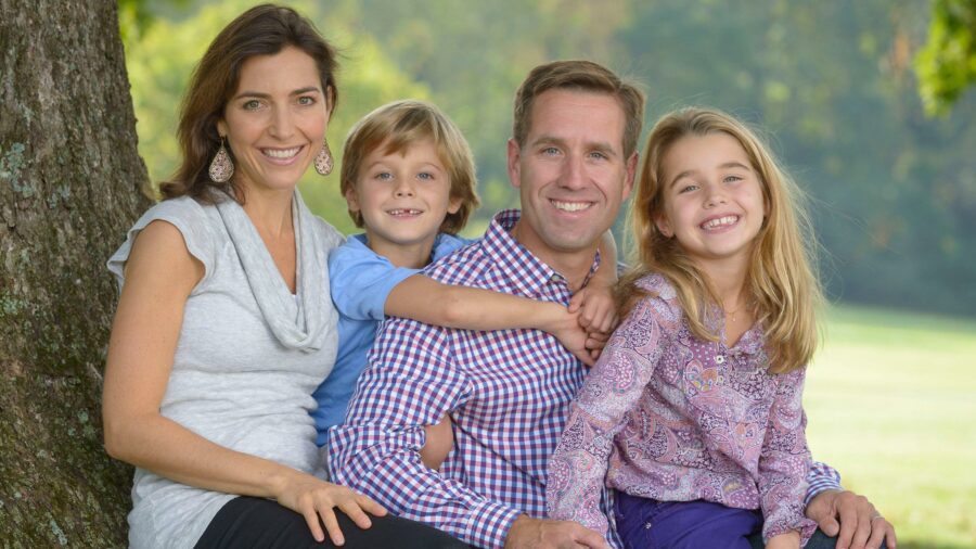 Hallie Biden with Beau Biden and their children, during better days