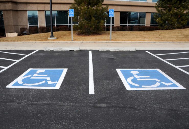 Handicap parking at Coors Field