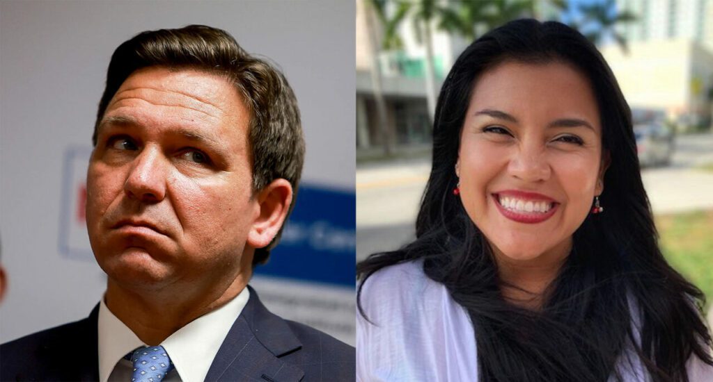 Karla Hernández vs DeSantis