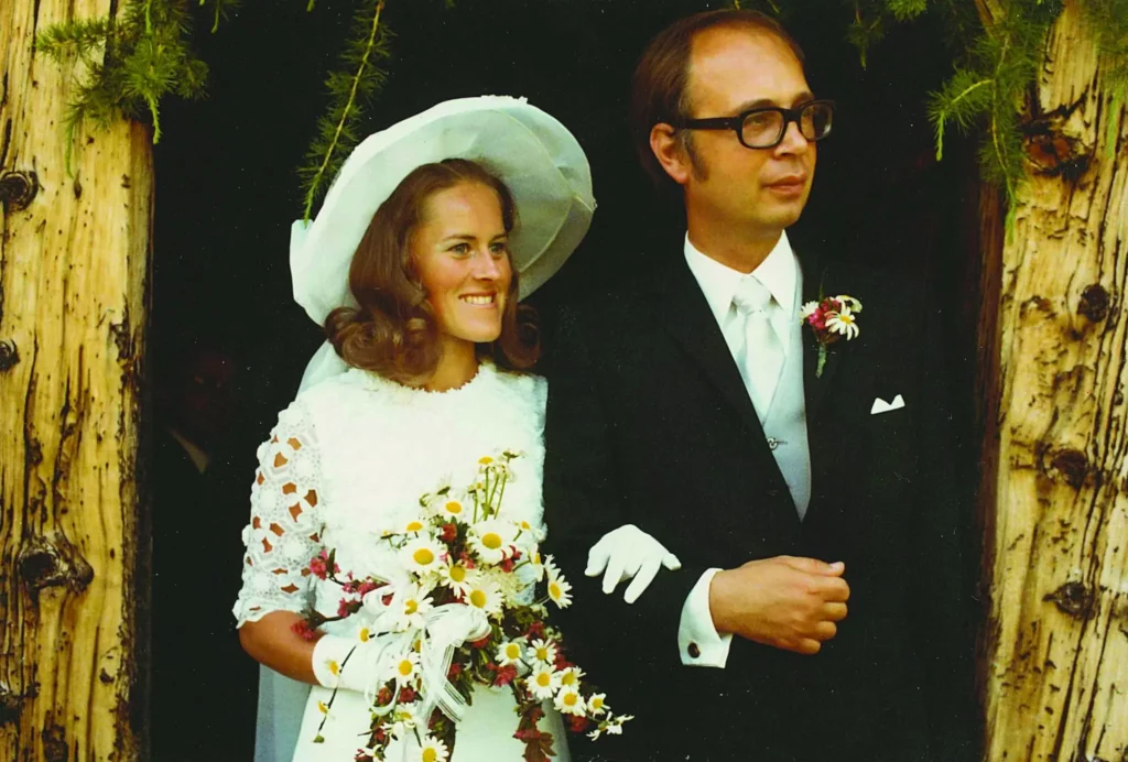 Klaus Schwab and Hilde Stoll on their wedding day