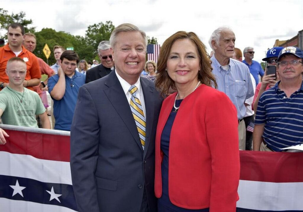 Lindsey Graham With his sister Darline
