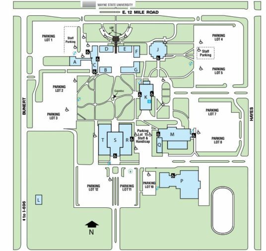 Macomb Community College South Campus Parking Map