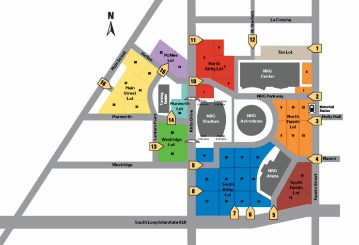 NRG Stadium Official Parking Map