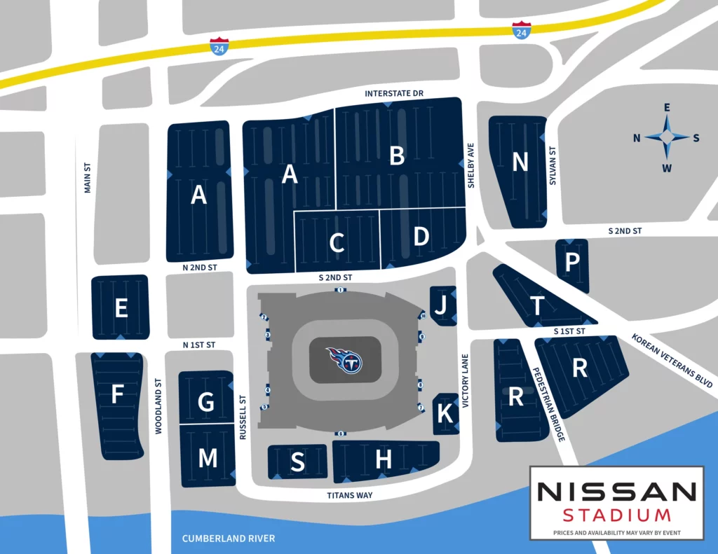 Nissan Stadium Official Parking Options