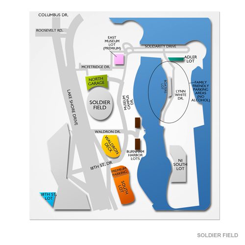 Soldier Field Official Parking Map