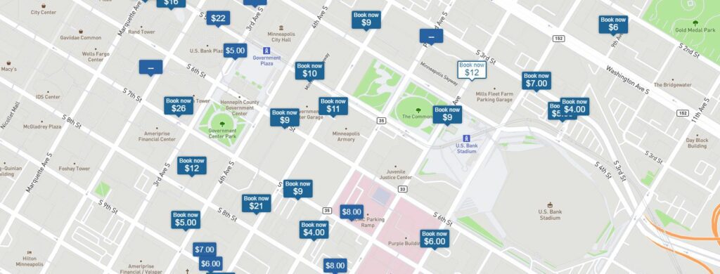 US Bank Stadium Nearby Parking Options Map