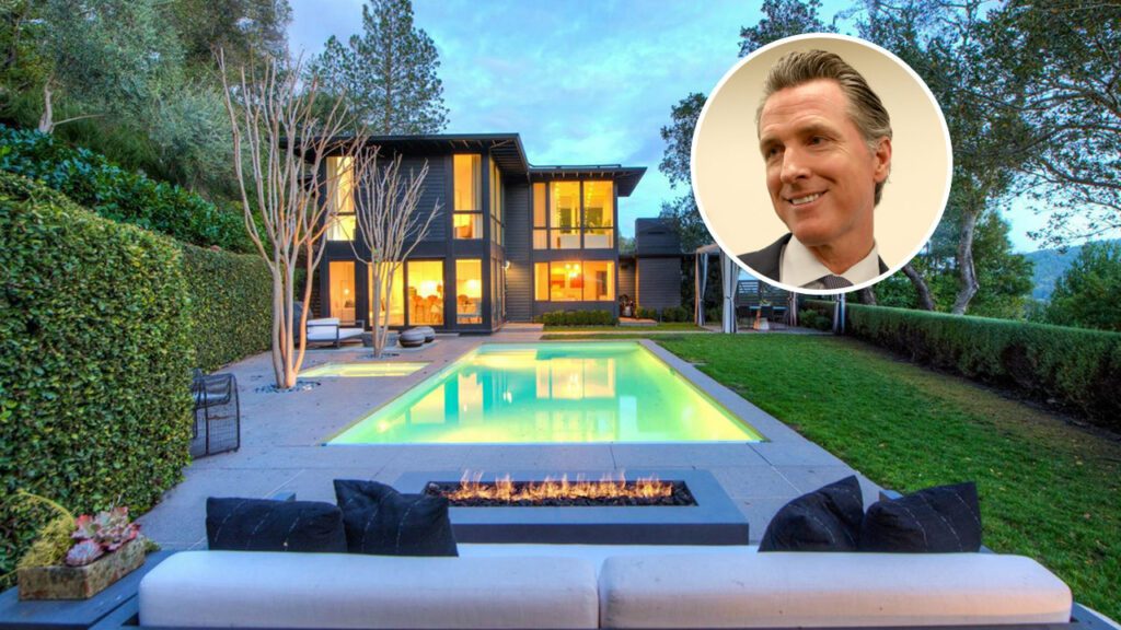 Where does Gavin Newsom own property?