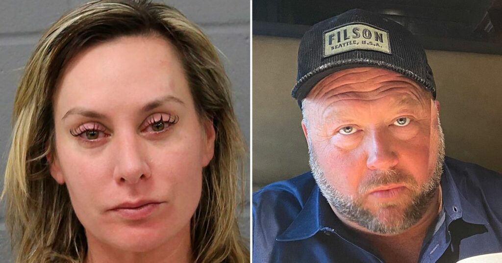 Alex Jones Wife, Erika Wuff Jones, after being arrested on Domestic violence charges