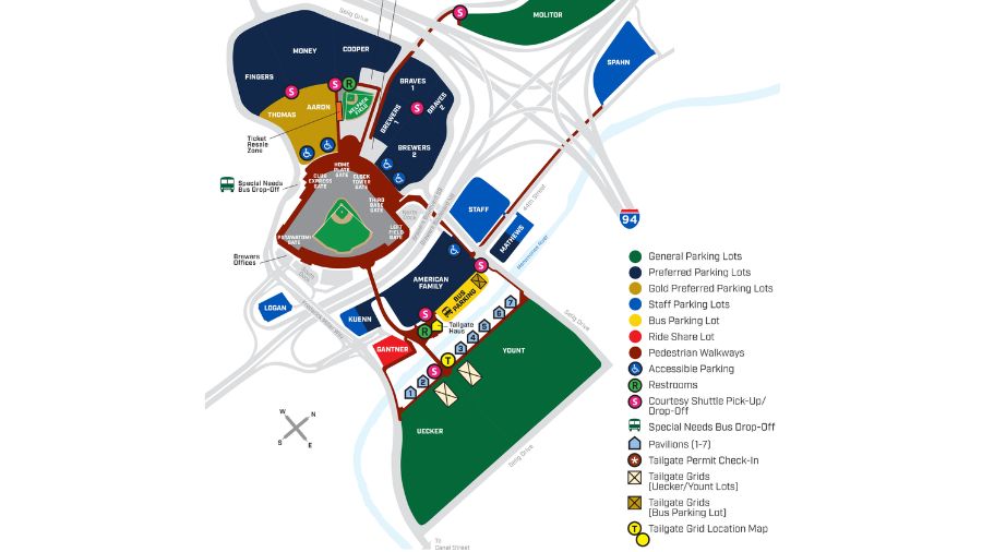 American Family Field Official Parking Map