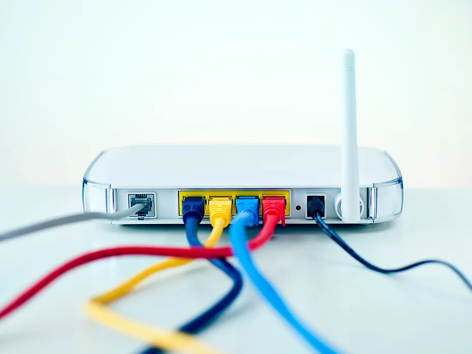 Check all cables are correctly connected router