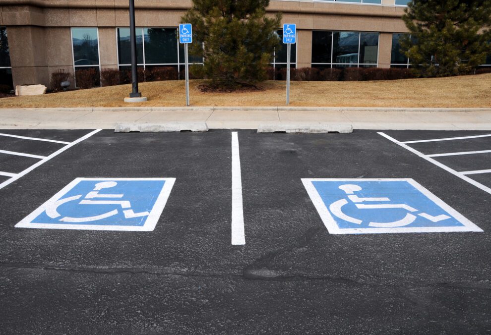 Handicapped parking at Gainbridge Fieldhouse