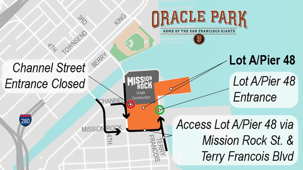 Oracle Park Official Parking Map