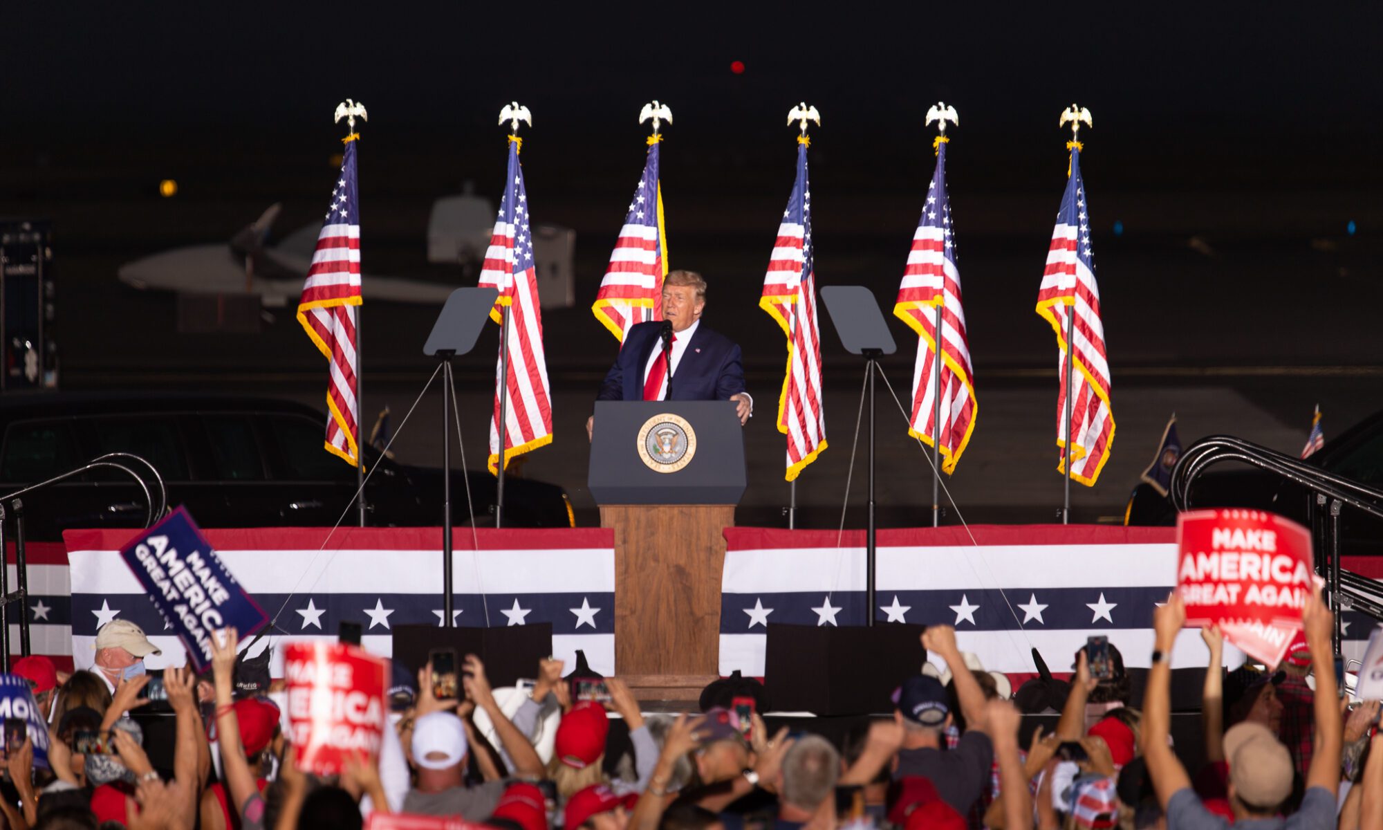 President Donald Trump in Minden, Nevada